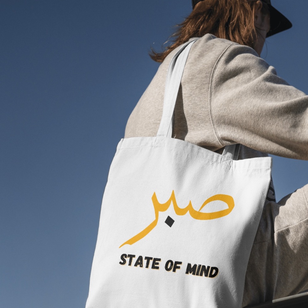White Tote Bag “Sabr State Of Mind”